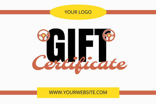 Minimalistic Driving Classes In School Gift Voucher Offer Gift Certificate Design Template