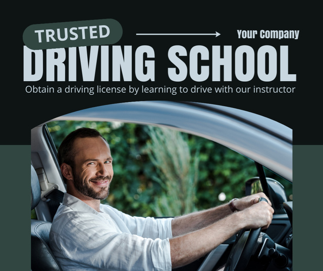 Trusted Quality Driver Training Deal Facebook tervezősablon
