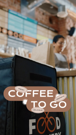 Oferta de café para viagem Instagram Video Story Modelo de Design