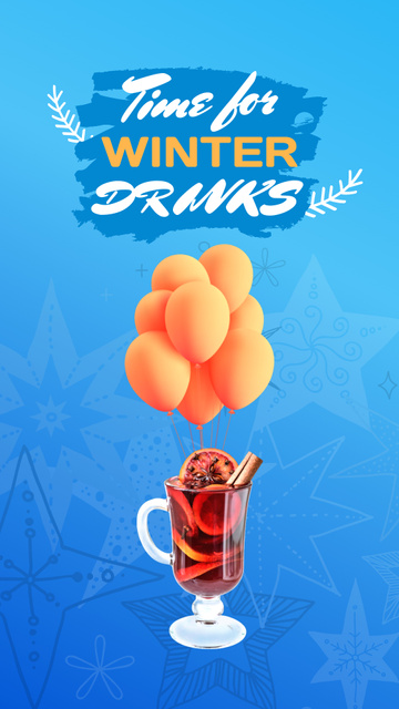 Warm Winter Drinks Offer Instagram Story – шаблон для дизайна