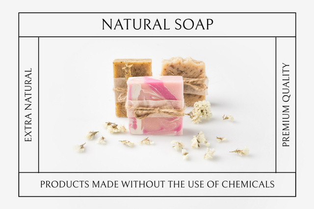 Extra Natural Soap Retail Label Tasarım Şablonu