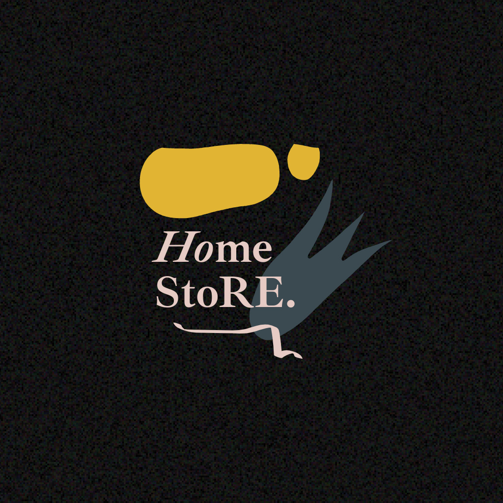 Home Decor Store Promotion With Abstract Illustration Logo Tasarım Şablonu