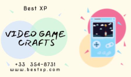 Video Game Crafts Business card – шаблон для дизайна