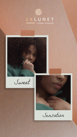 Modèle de visuel Fashion Ad with Beautiful Young Woman - Instagram Video Story