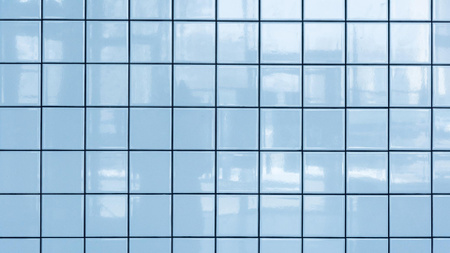Ontwerpsjabloon van Zoom Background van Light blue tile Wall