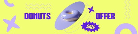 Designvorlage Yummy Donuts Offer für Twitter