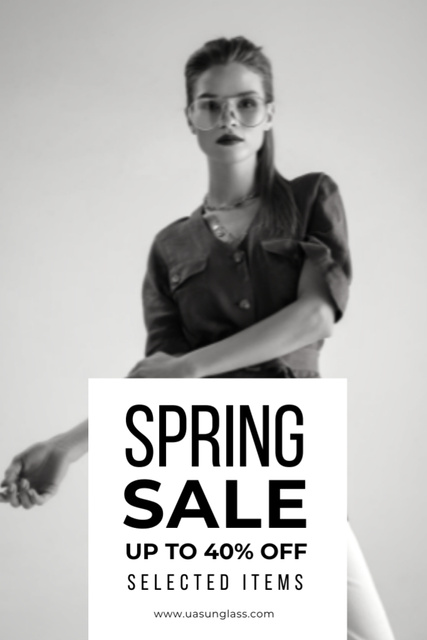 Girls' Spring Looks Discount Flyer 4x6in Šablona návrhu