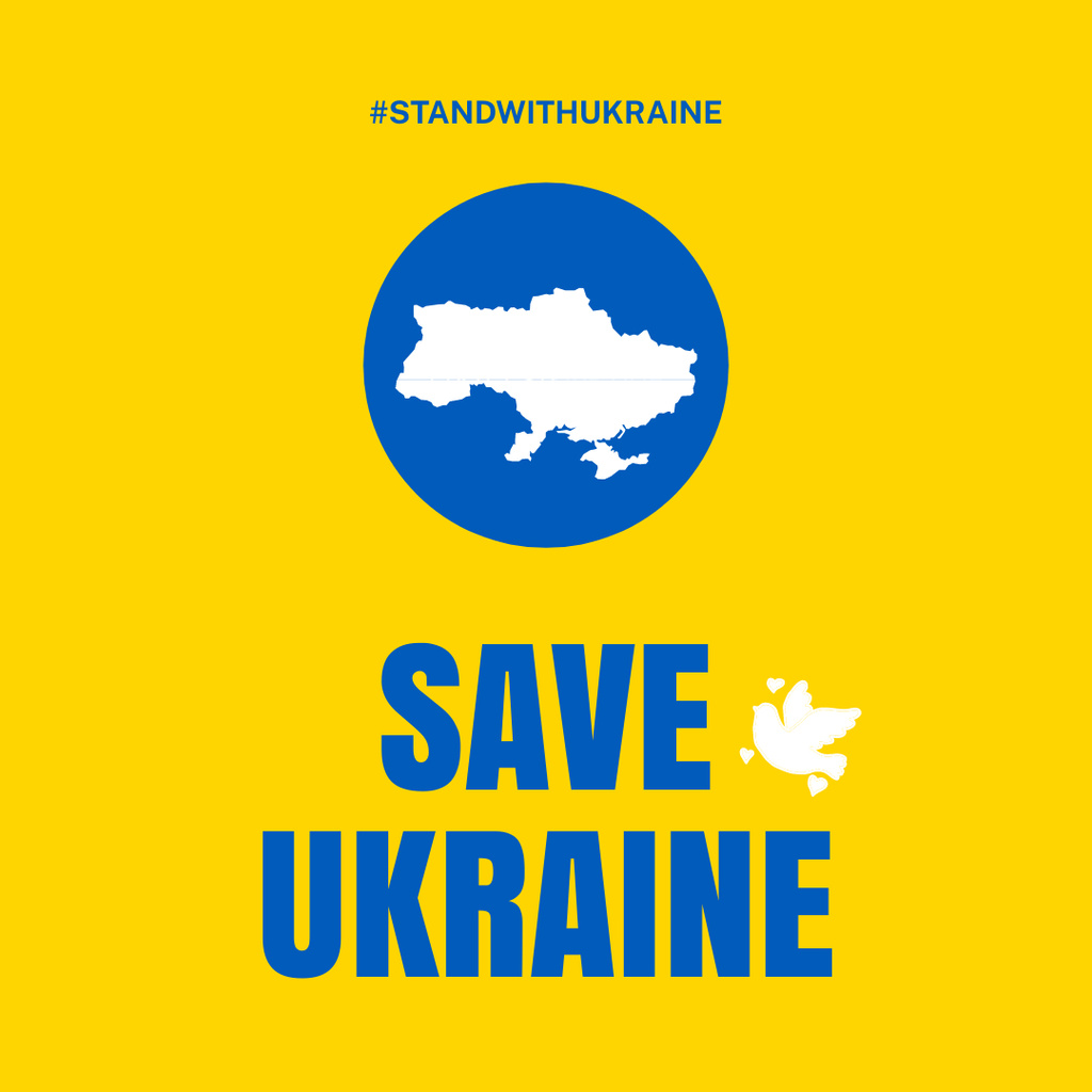 Designvorlage Disturbing Awareness about the War in Ukraine für Instagram