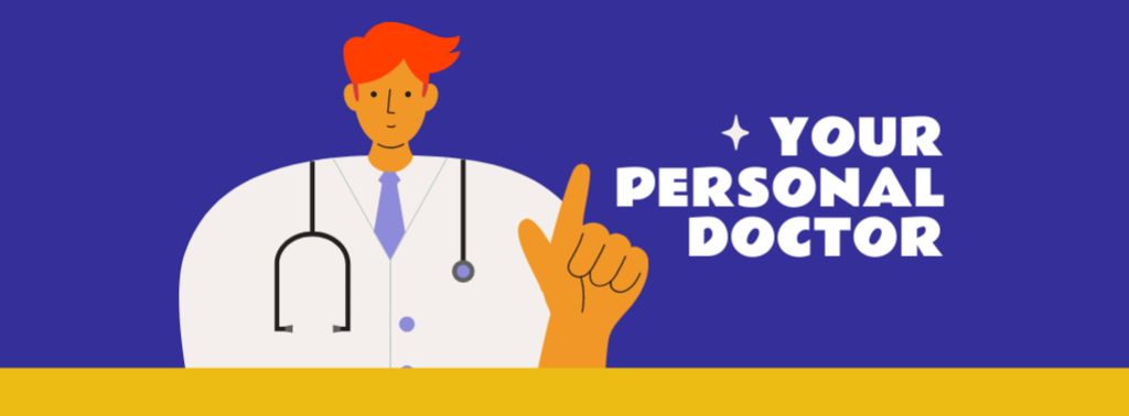 Plantilla de diseño de Personal Doctor's Ad Facebook cover 