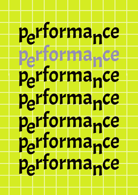 Performance Show Announcement on Grid Pattern Flyer A6 Modelo de Design