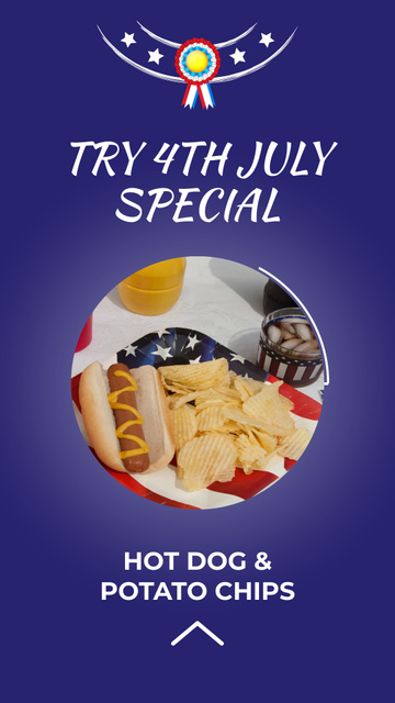 Special Offer for Independence Day Hotdogs Instagram Video Story Šablona návrhu