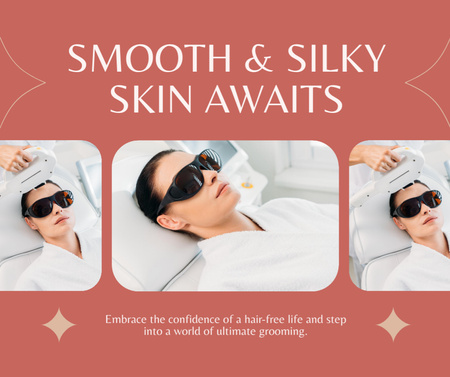 Laser Hair Removal Service for Silky Skin Facebook Design Template