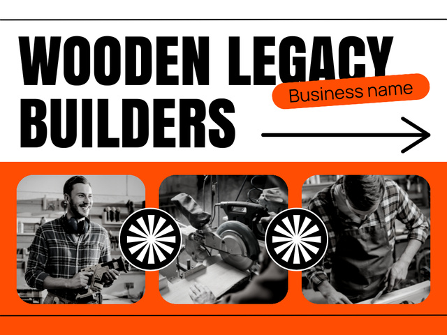 Wooden Legacy Building Business Presentation Design Template