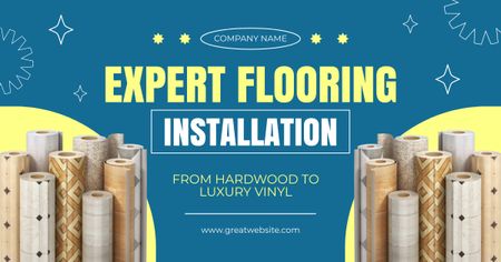 Expert Installation of Flooring Service Ad Facebook AD Design Template