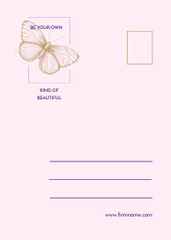 Lavender Flowers Pattern With Butterfly