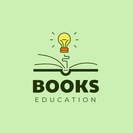 Advertising Books for Education Logo Design Template