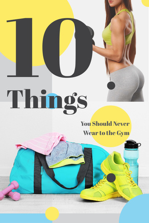 Ontwerpsjabloon van Pinterest van vrouw met fit lichaam