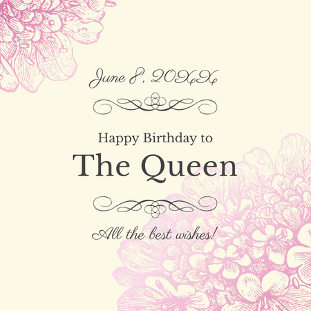 Queen's Birthday Greeting Instagram Design Template