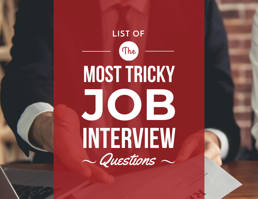 Job Interview Tricks Offer on Red Flyer 8.5x11in Horizontal Design Template
