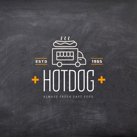 Designvorlage Delicious Hotdog Offer für Logo