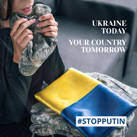 Ukraine Today, Your Country Tomorrow Instagram Design Template