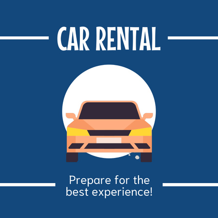 Car Rental Service In Blue Animated Logo Design Template