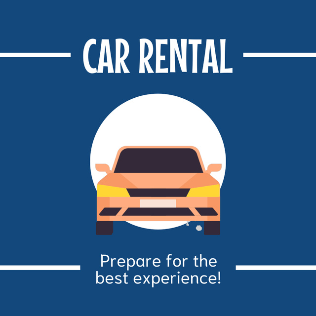 Car Rental Service In Blue Animated Logo Design Template