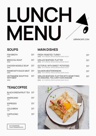 Lunch Menu Announcement Menu – шаблон для дизайну