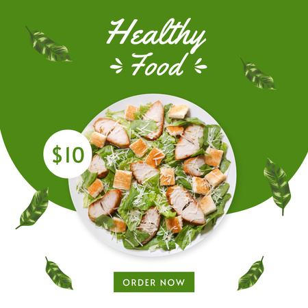 Plantilla de diseño de Inspiración para la comida saludable Instagram 