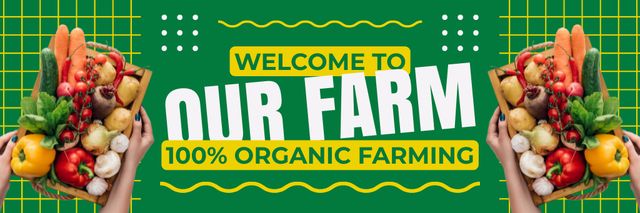 Clean Organic Farming Email header Modelo de Design