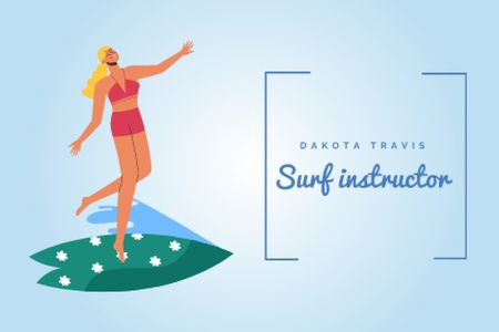 Surf Instructor Services Offer Gift Certificate Modelo de Design