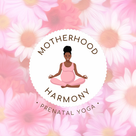 Perfect Prenatal Yoga Studio Service Offer Animated Logo Design Template