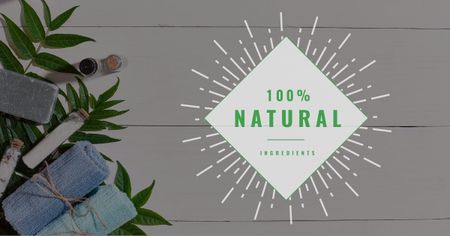 luonnolliset ja orgaaniset tuotteet tarjoavat Facebook AD Design Template