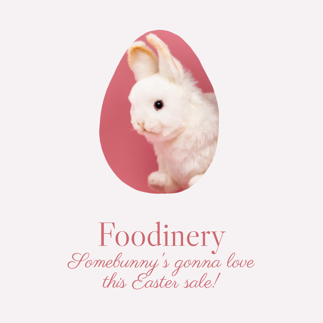 Cute Bunny For Easter Holiday Sale Instagram Design Template