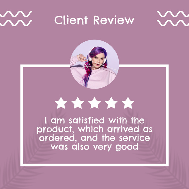 Feedback from Client about Service Provided Instagramデザインテンプレート