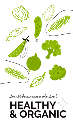 Organic Farmers Food Market Instagram Story tervezősablon