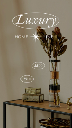 Home Decor Offer with Cozy Candles Instagram Video Story Modelo de Design