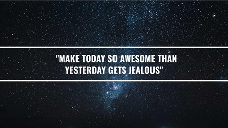Platilla de diseño Motivational Quote About Achievement With Starry Sky Youtube