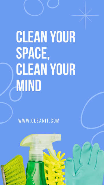 Designvorlage Clean Your Space für Instagram Story