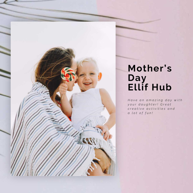 Platilla de diseño Flickering Heart with Ribbon for Mothers Day Animated Post
