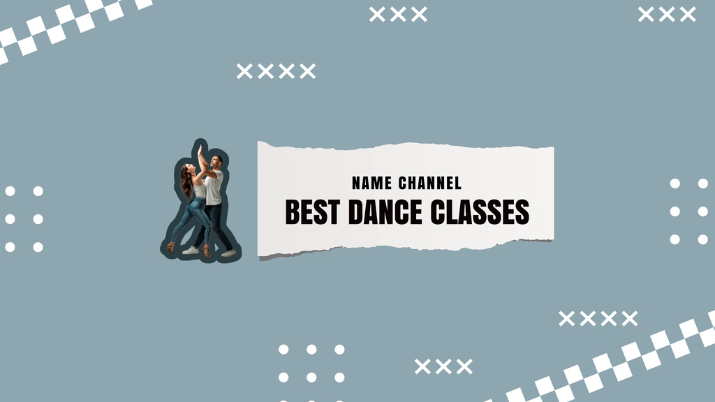 Ad of Best Dance Classes with Passionate Couple Youtube Modelo de Design