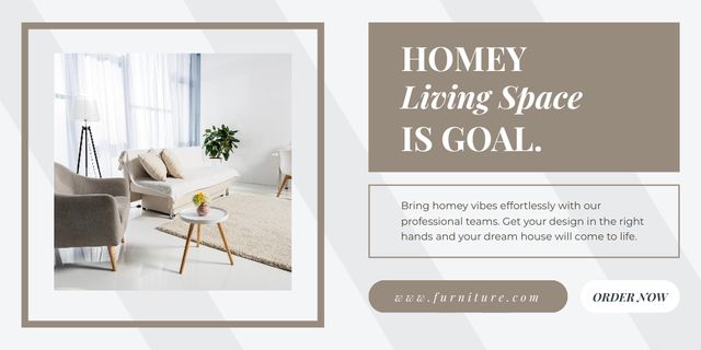 Make your Home Living Space Twitterデザインテンプレート