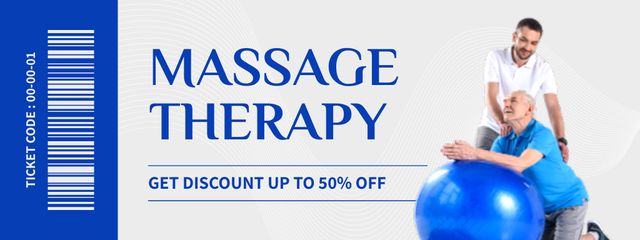 Sport Massage Therapy Offer Couponデザインテンプレート