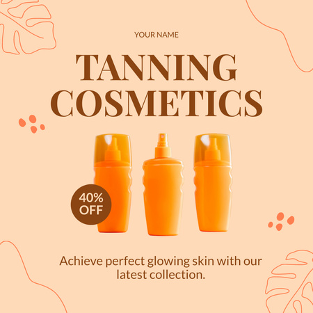 Platilla de diseño Tanning Cosmetics Promotion Instagram