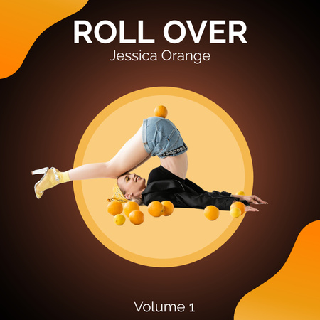 Ontwerpsjabloon van Album Cover van Albumomslag genaamd Roll Over