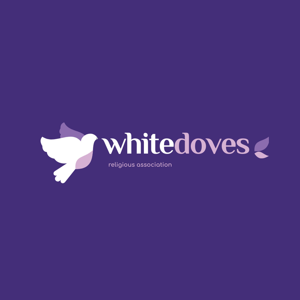 Platilla de diseño Religious Association with Flying Doves Birds Logo 1080x1080px
