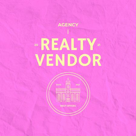 Real Estate Agency Services Offer Logo Design Template