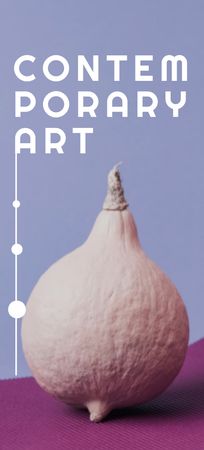 Contemporary Art Exhibition Event Announcement Flyer 3.75x8.25in – шаблон для дизайну