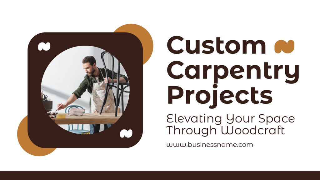 Custom Carpentry Projects Description Presentation Wide Πρότυπο σχεδίασης
