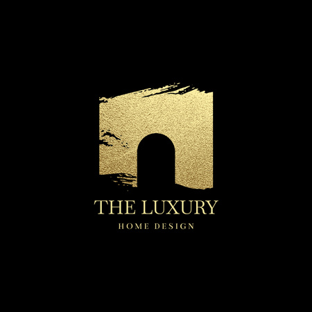 Nabídka luxusního bytového designu Animated Logo Šablona návrhu